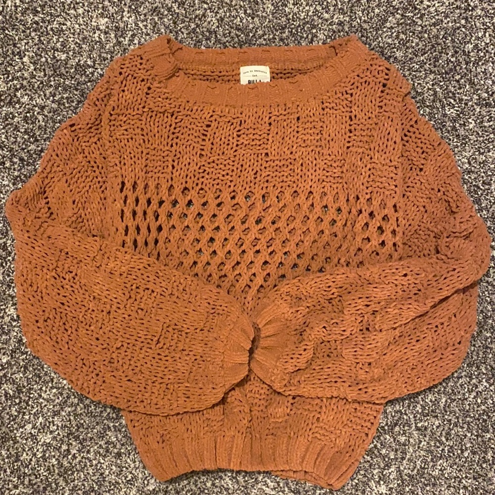 Billabong burnt orange knit sweater